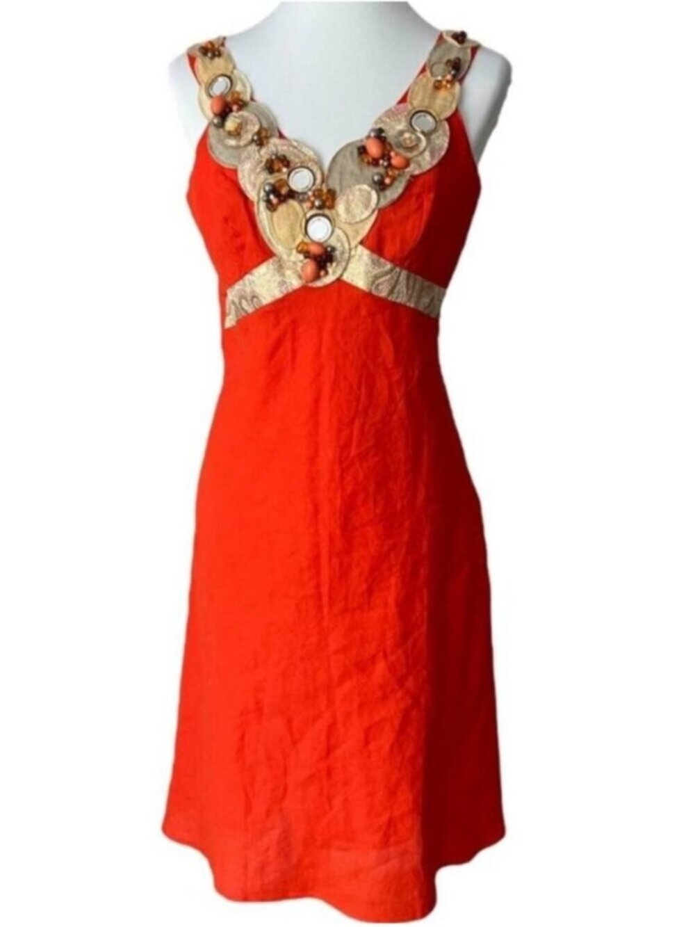 Vintage Fall Dress Medium Rene Derhy Paris Large Art to wear Cocktail Dress Boho